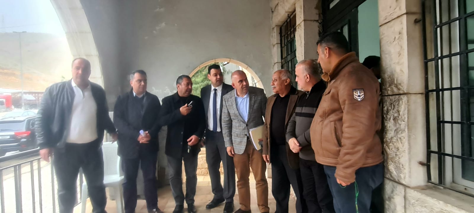 الوفد اللبناني بعد عودته من جديدة يابوس. 