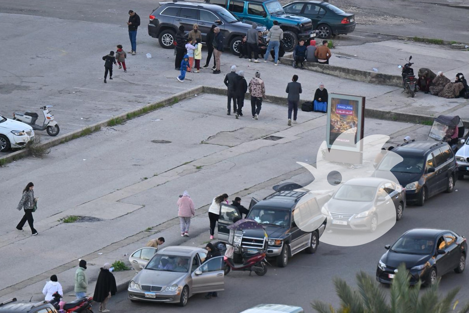 نازحون في وسط بيروت. (نبيل إسماعيل)