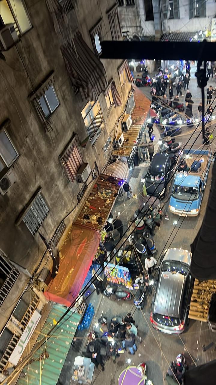 إخلاء مبنى في الخندق الغميق - بيروت. (صورة متداولة)