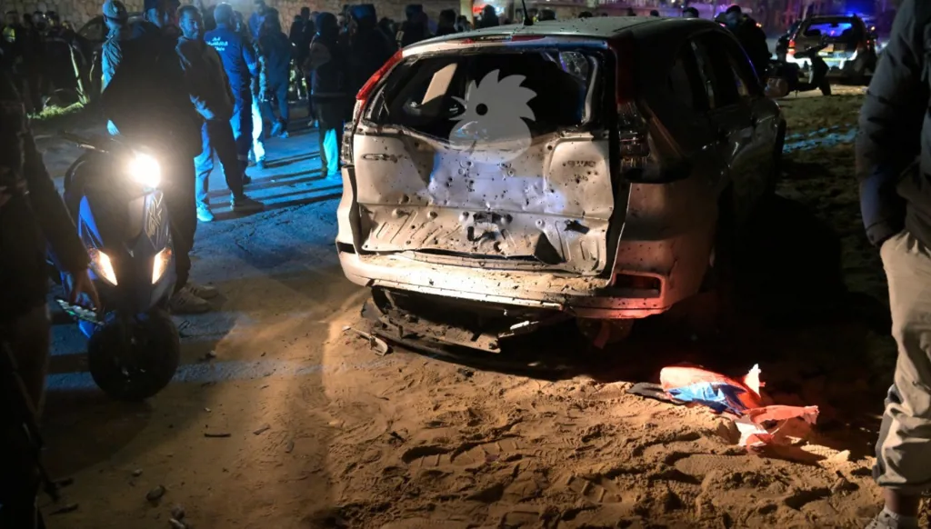 السيارة المستهدفة في الرملة البيضاء (نبيل اسماعيل)