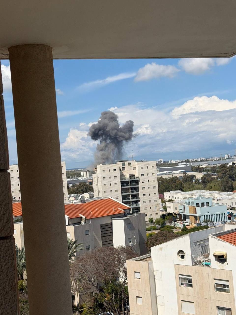 جانب من الرشقة الإيرانية. (إعلام عبري)