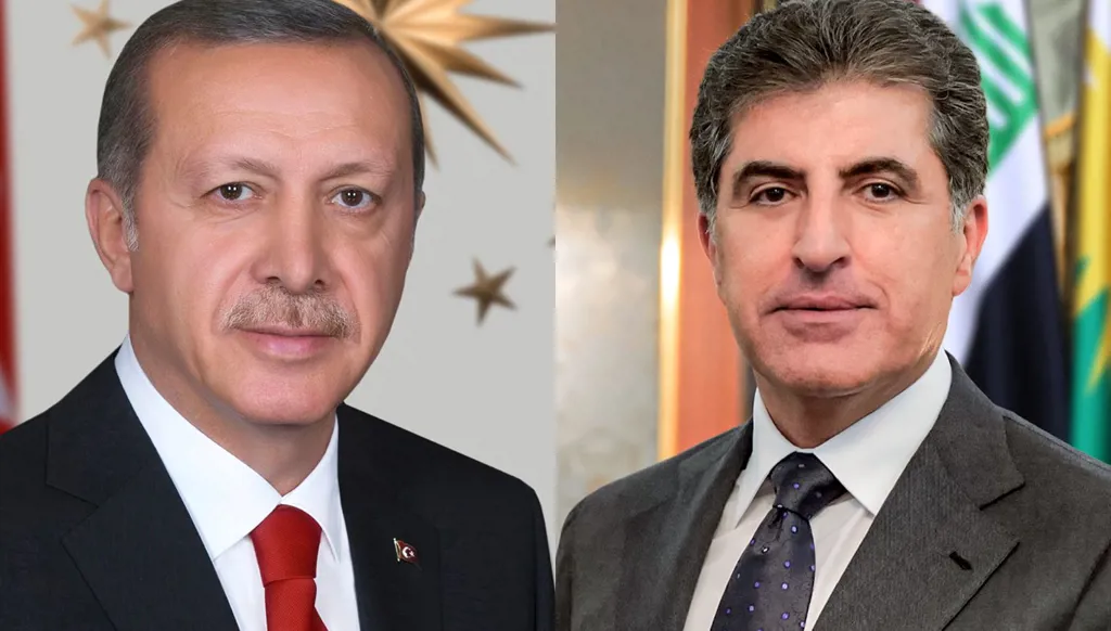 أردوغان ورئيس إقليم كردستان يبحثان التطورات في المنطقة