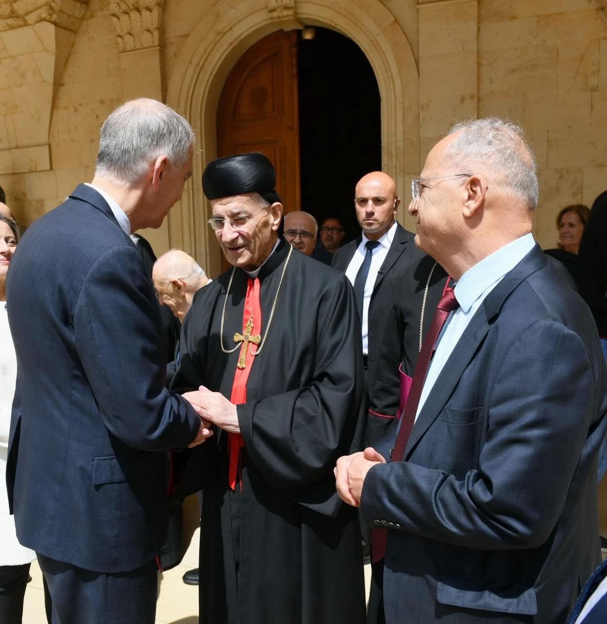 البطريرك الراعي والسفير الفرنسي