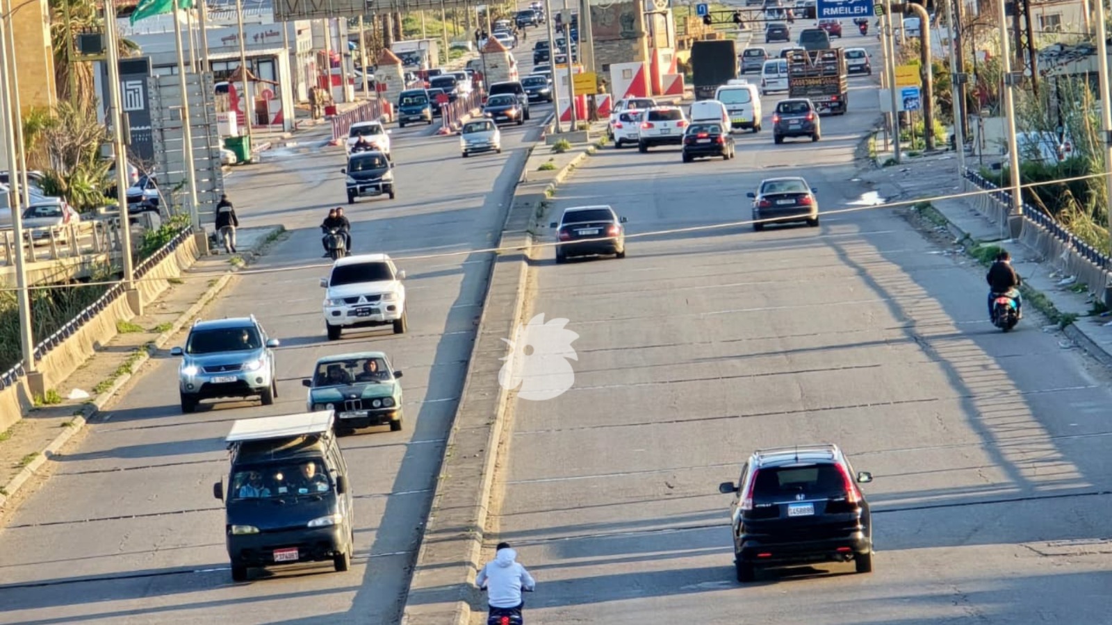 حركة السير على أوتوتستراد الجنوب صباح اليوم (أحمد منتش).