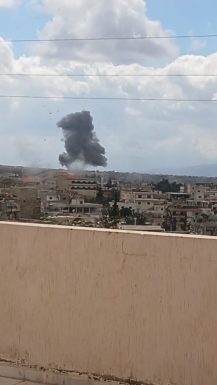 غارة بلدة الأنصار في بعلبك