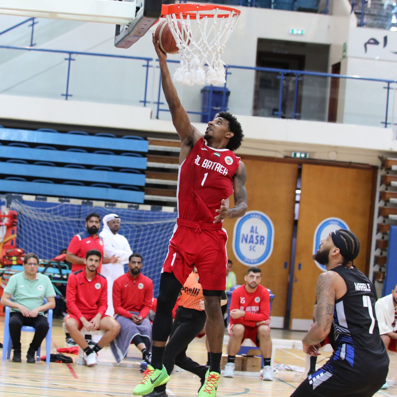 من مباراة البطائح والنصر. (وكالات)