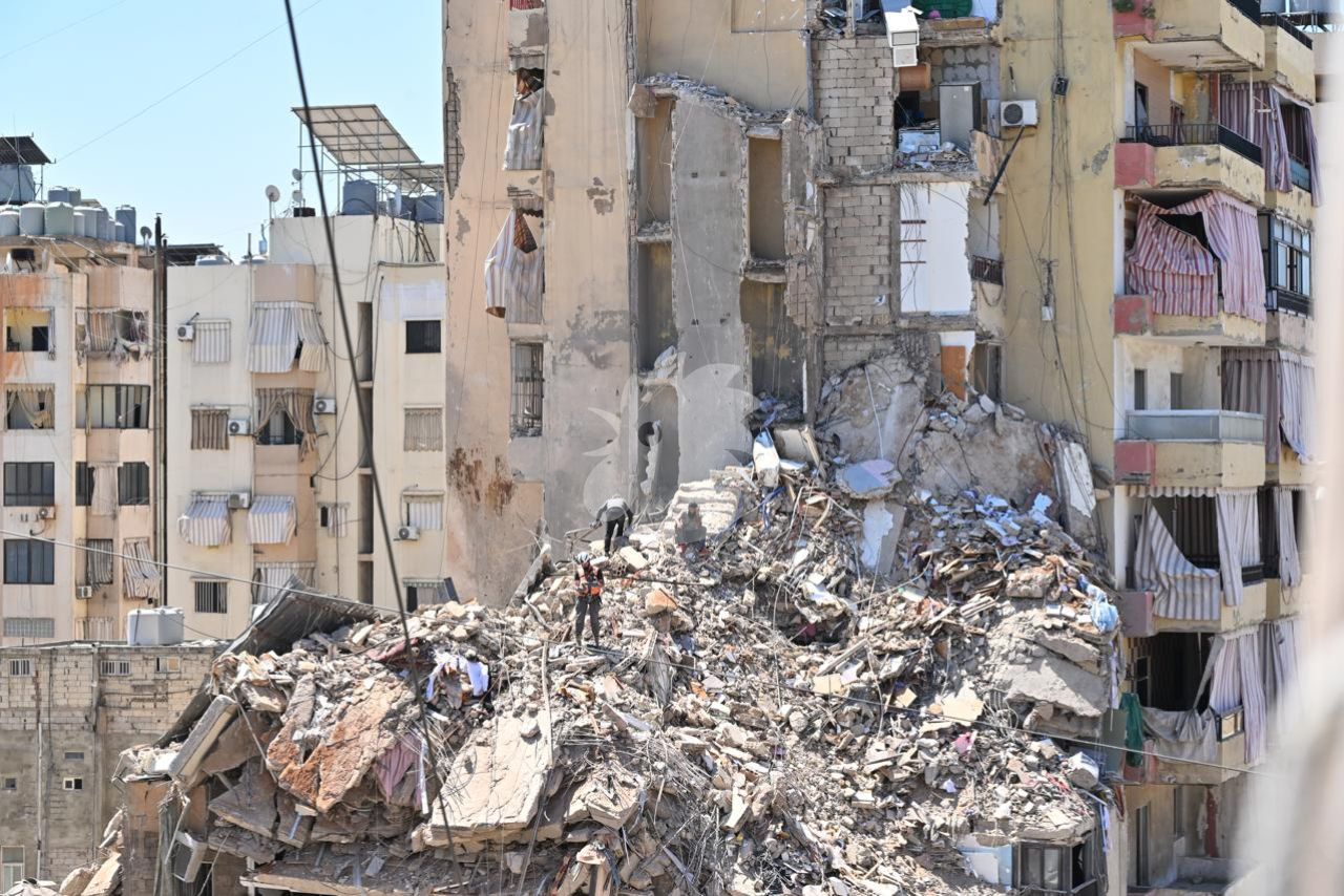 المبنى المستهدَف في حارة حريك (حسام شبارو).