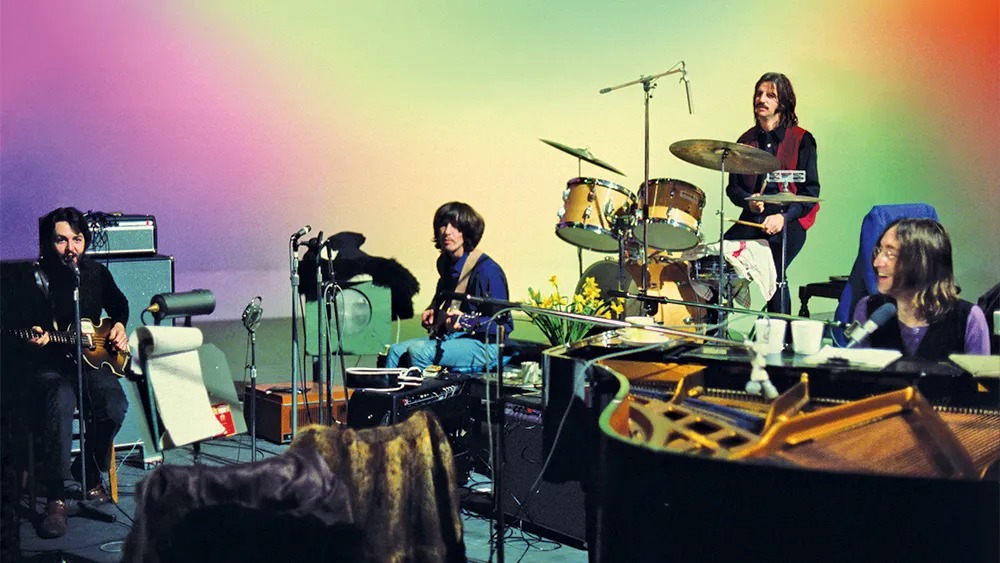 فرقة The Beatles أثناء التحضيرات لألبومها الأخير وظهورها الحيّ الأخير. (الصورة: ليندا مكارتني / بإذن من Apple Corps)