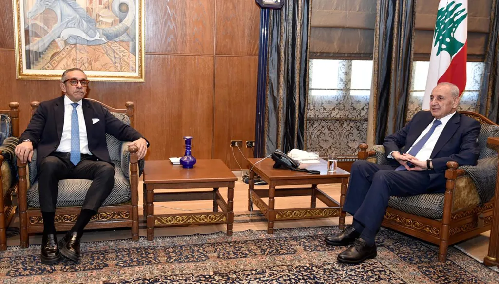 السفير المصري من عين التينة: لوقف الاعتداءات الإسرائيلية على لبنان بشكل فوري