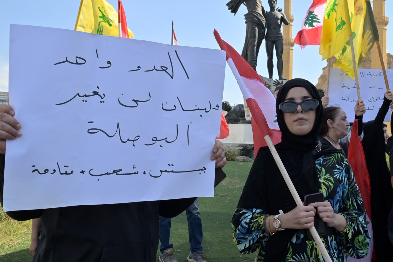 التجمع في ساحة الشهداء (نبيل اسماعيل)