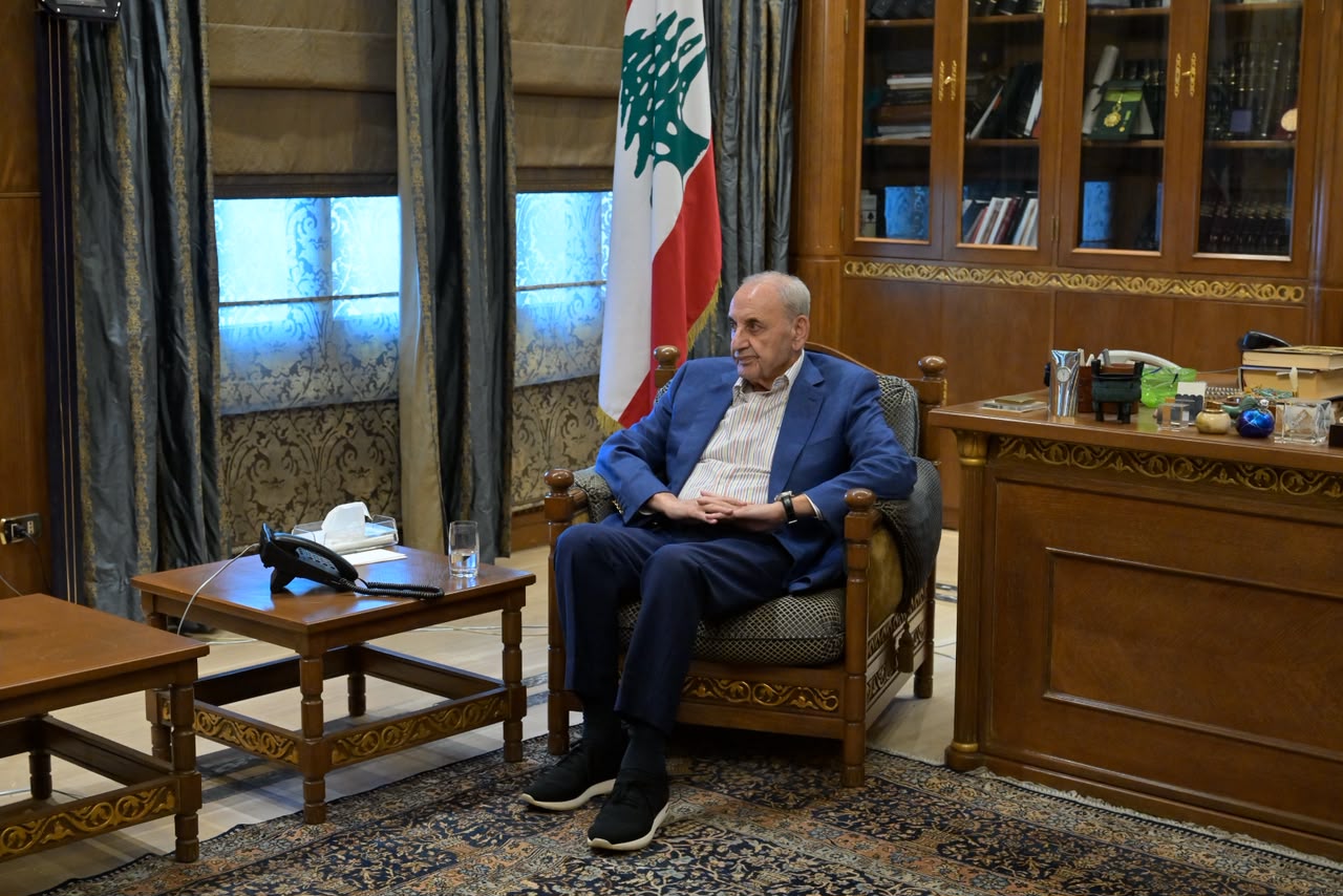 الرئيس نبيه بري والوزير السابق وليد جنبلاط في عين التينة (نبيل اسماعيل).