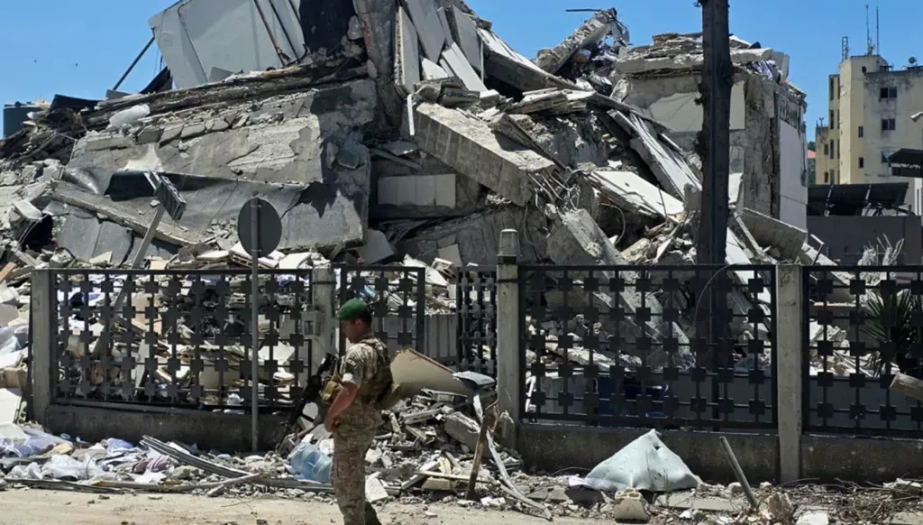 Massive destruction in Nabatieh (Ahmad Montash).