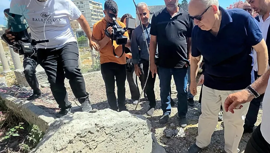 Culture Minister Ghassan Salamé’s tour in the city of Tyre (Ahmad Mantash).