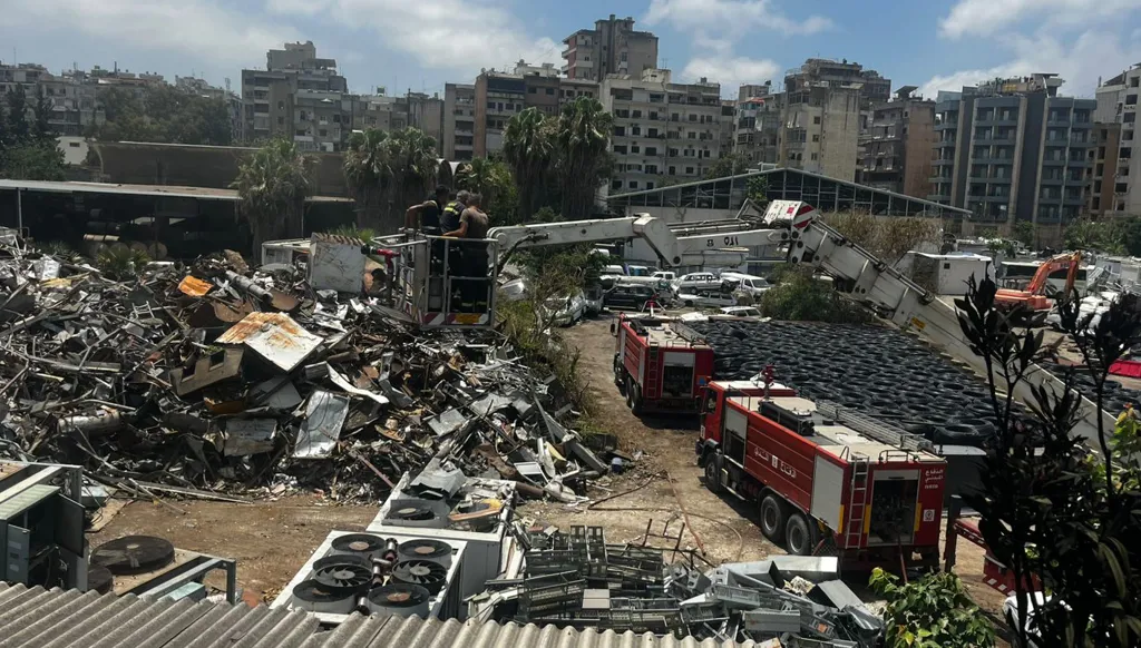 بيان لهيئة أوجيرو حول الحريق الذي اندلع في الدكوانة