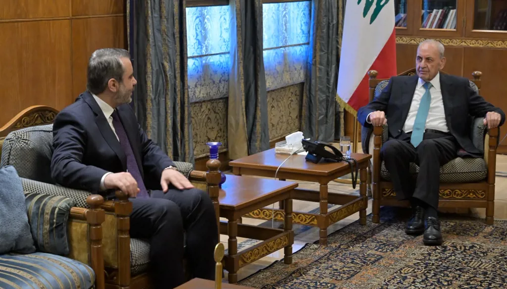 الشيباني يلتقي الرئيس نبيه بري (تصوير حسام شبارو).