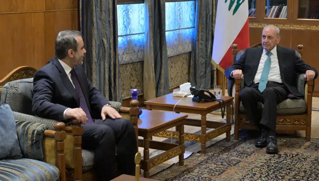 الشيباني يلتقي الرئيس نبيه بري (تصوير حسام شبارو).