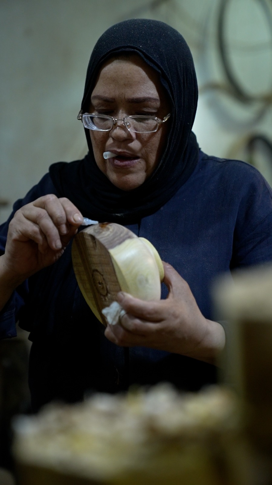 السيدة المصرية نور أبو شنب. 