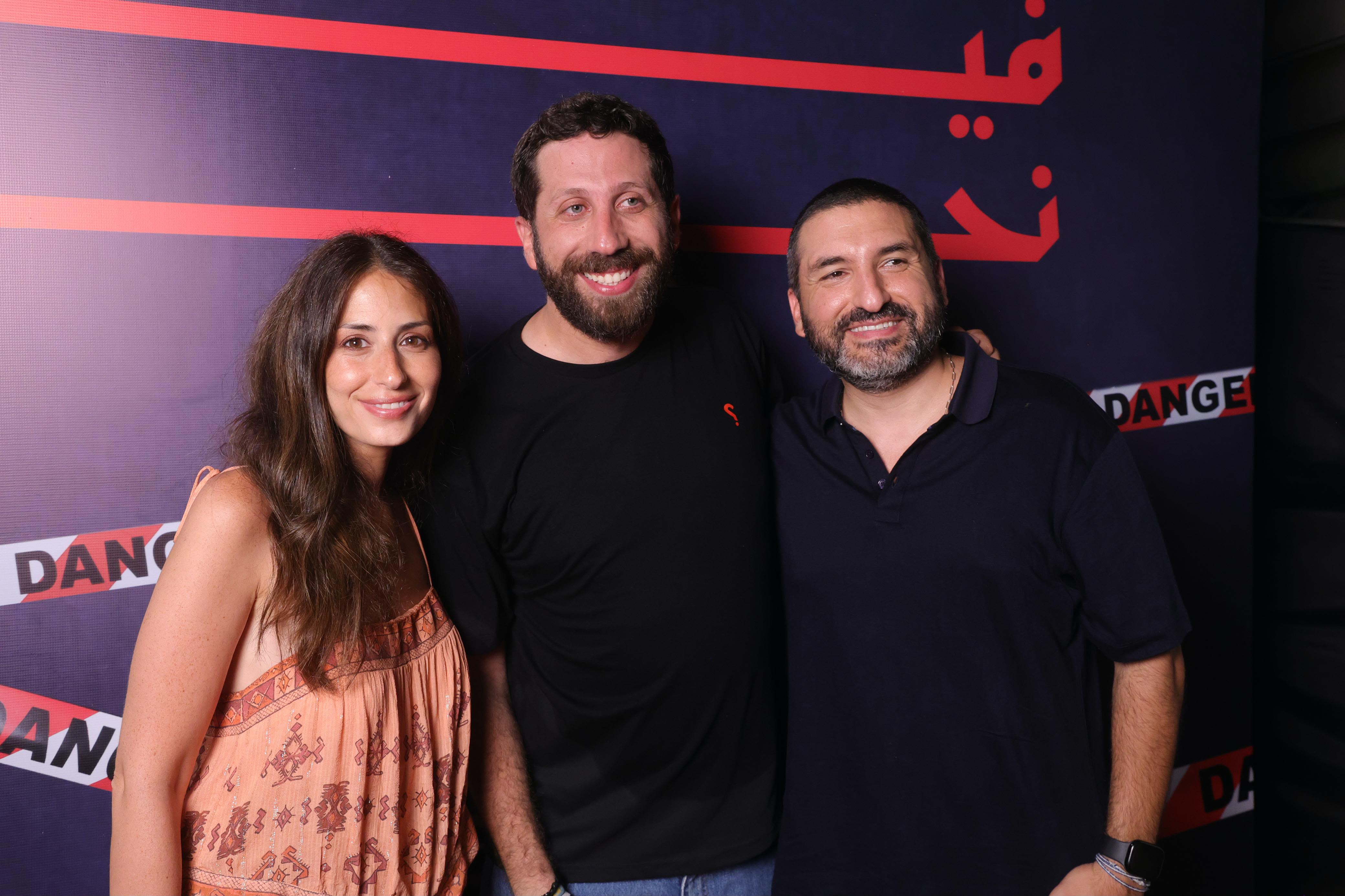 هبة طوجي وإبراهيم معلوف برفقة جون أشقر في مهرجان أعياد بيروت.