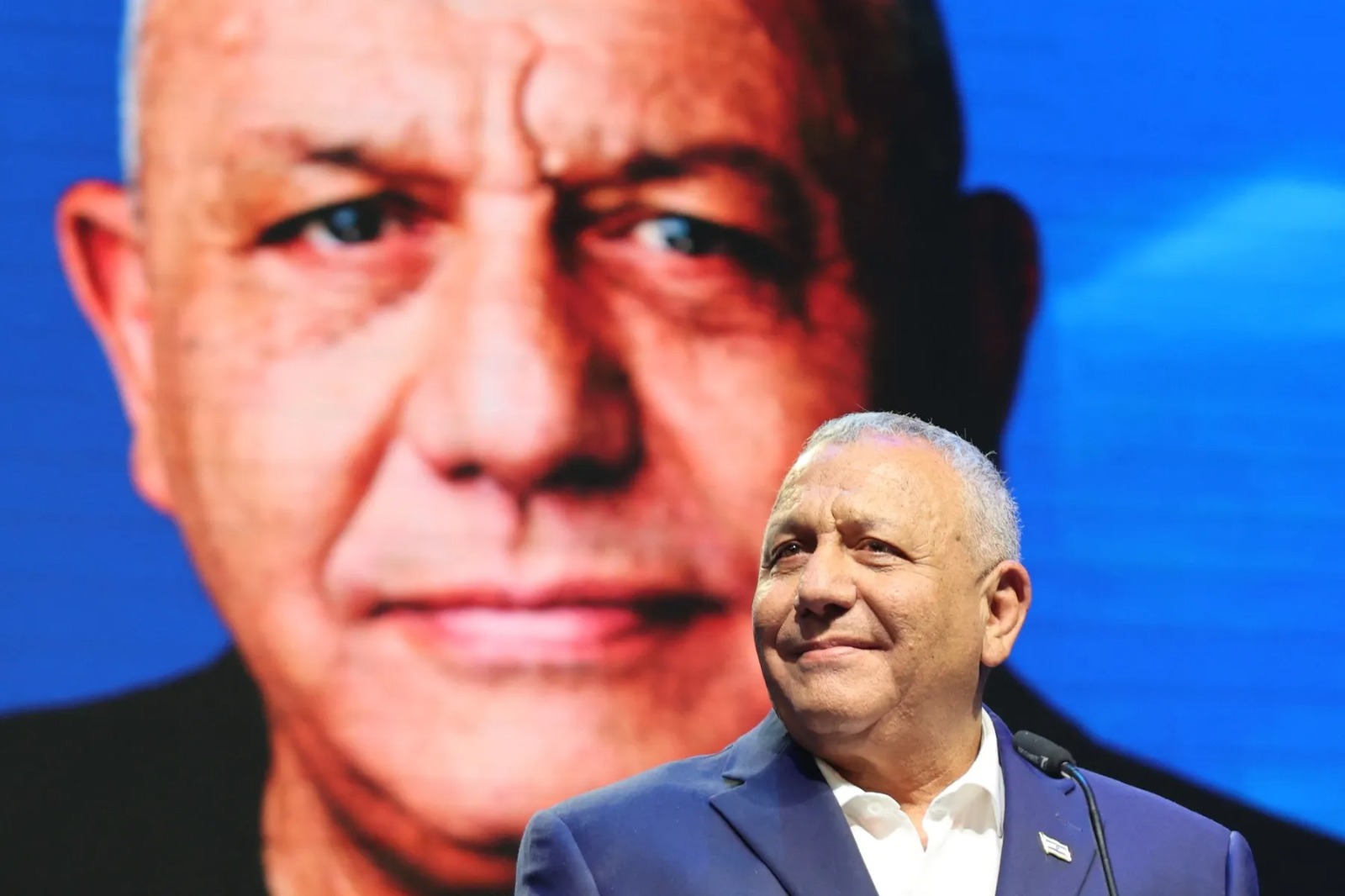 غادي آيزنكوت خلال إطلاق الحملة الانتخابية لحزب ياشار. (أ ف ب)