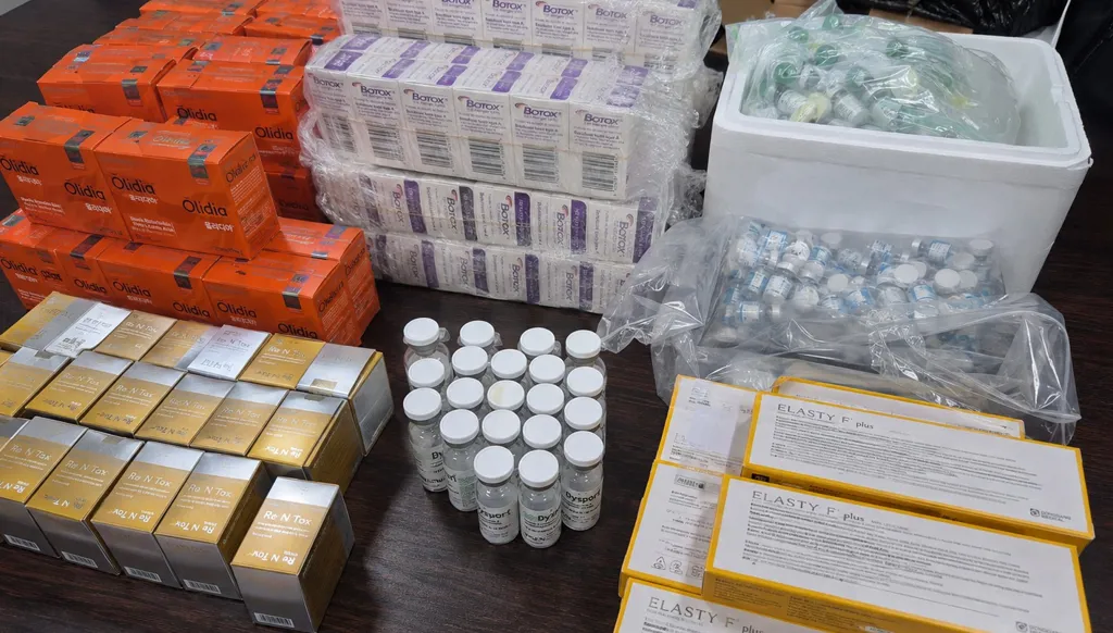 ضبط كميات كبيرة من الأدوية والمستحضرات الطبية والتجميلية في بيروت.