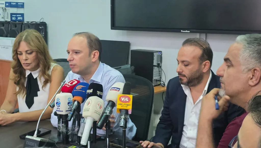 جانب من المؤتمر الذي عُقد في مركز إدارة الكوارث والأزمات بمحافظة بعلبك الهرمل (لينا إسماعيل). 