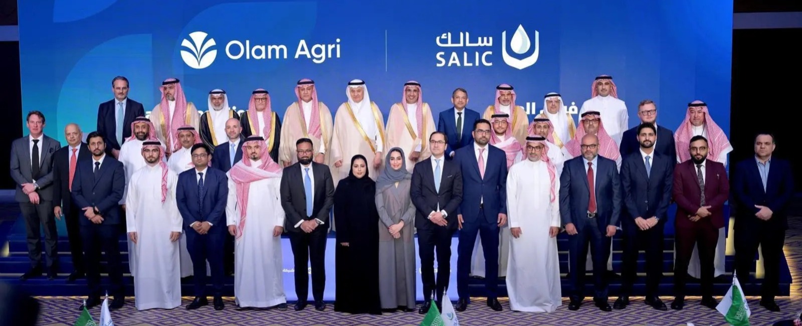 احتفال لشركة سالك عند تجاوزها مستهدفاتها بحضور رئيس مجلس إدراتها عبدالرحمن الفضلي وزير الزراعة والمياه وبحضور الرئيس التنفيذي لشركة أولام (وكالة الأنباء السعودية)