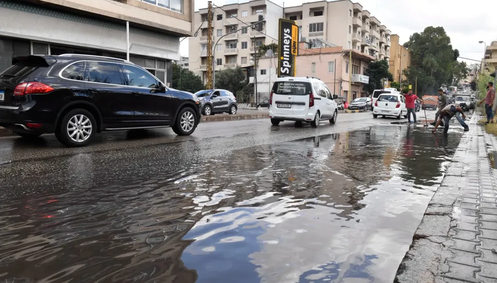 منطقة مكلس كما بدت اليوم بعد تساقط الأمطار (حسام شبارو). 