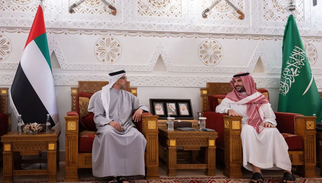 وزير الدفاع السعودي يلتقي في الرياض نائب رئيس الإمارات (وام). 