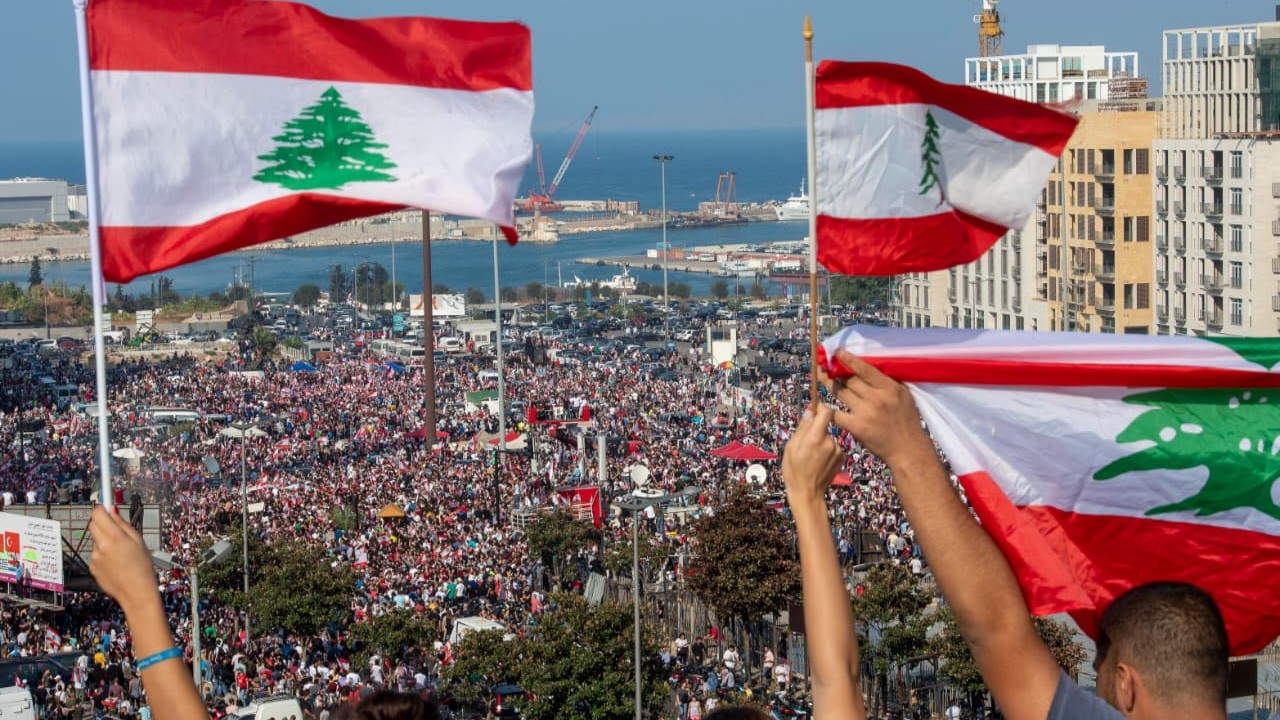 صورة ارشيفية التقطت من وسط بيروت خلال انتفاضة 17 تشرين (النهار)