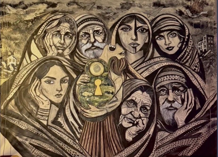 إحدى اللوحات في المعرض. (النهار)