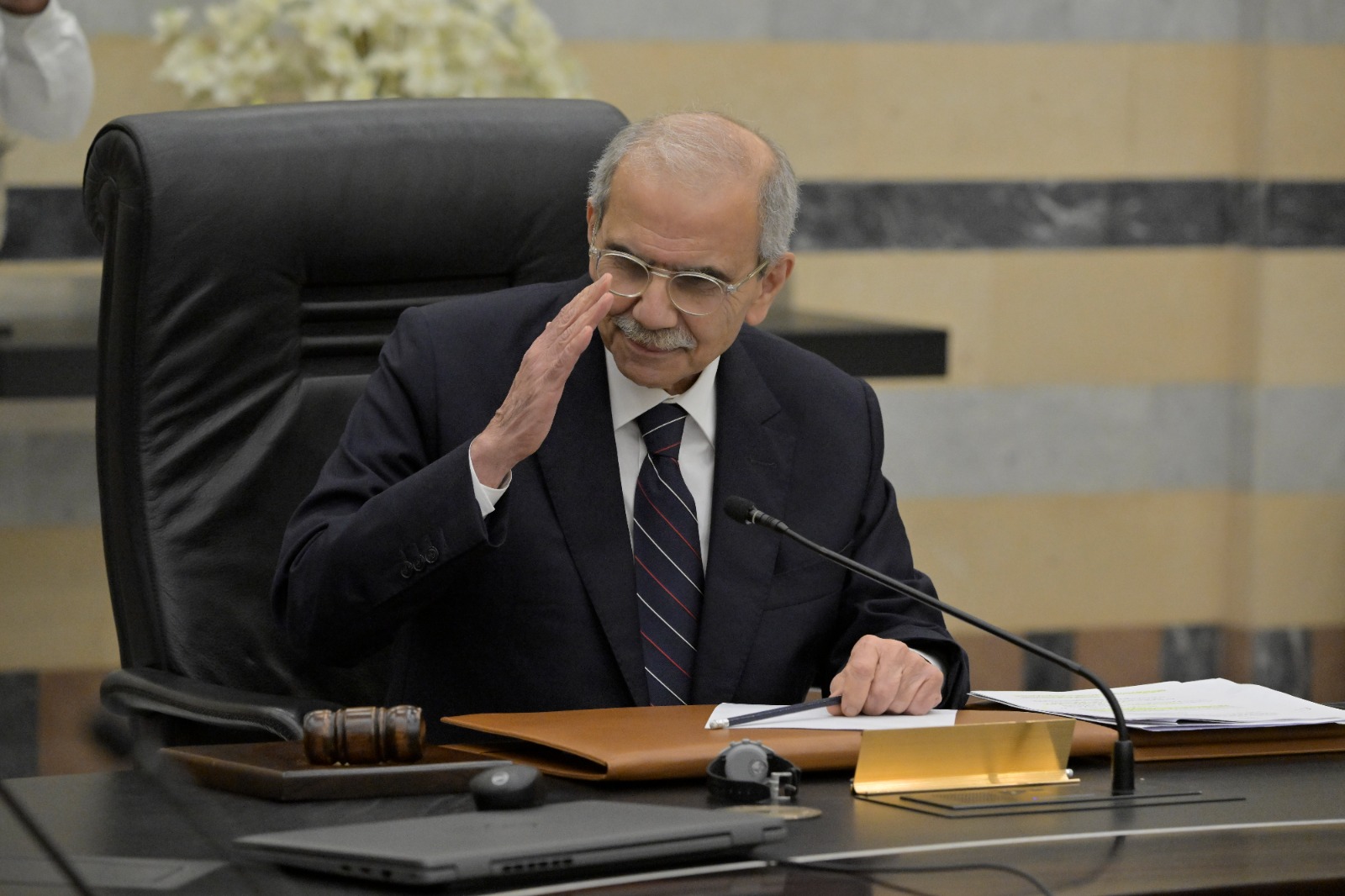 الرئيس نواف سلام (نبيل اسماعيل).