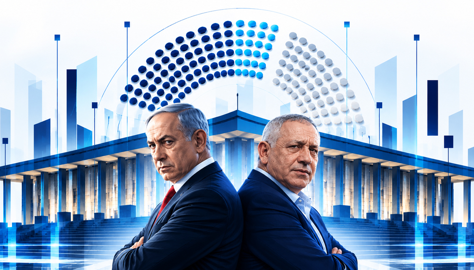 المنافسة بين نتننياهو وآيزنكوت (تصميم النهار).