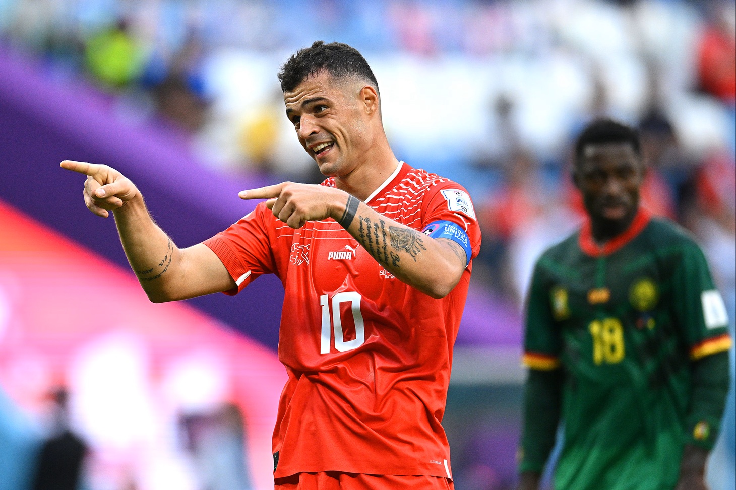 قائد المنتخب السويسري غرانيت تشاكا. (وكالات)