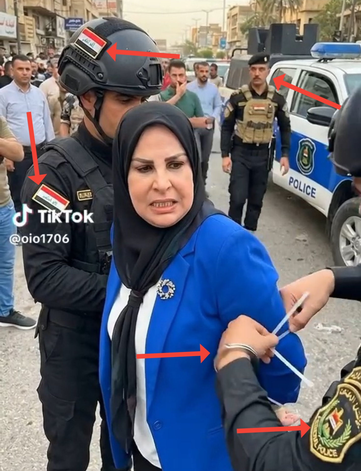 صورة توضيحية للتشوهات الظاهرة في الفيديو المتناقل