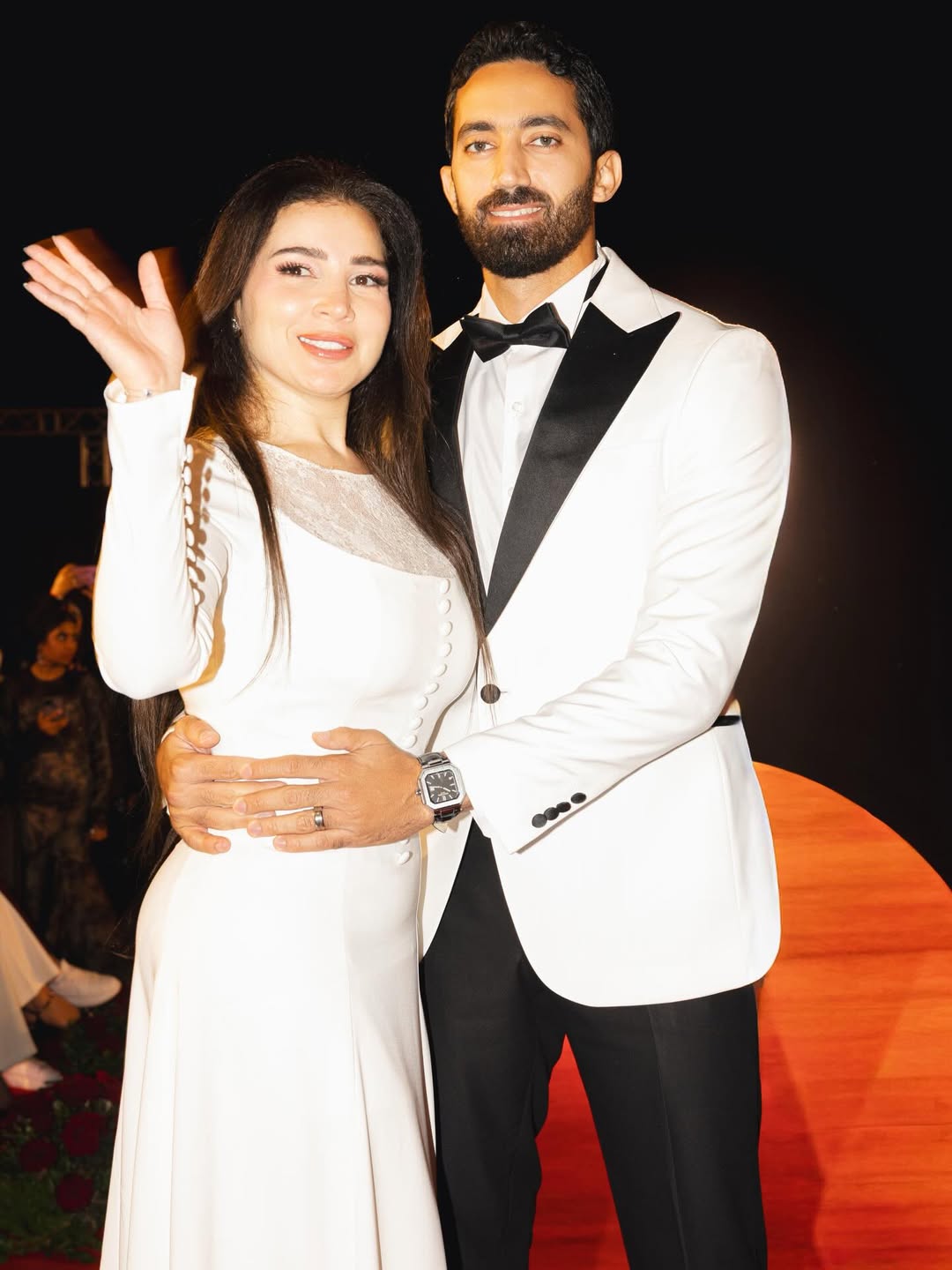 مي عز الدين مع زوجها أحمد تيمور (انستغرام)