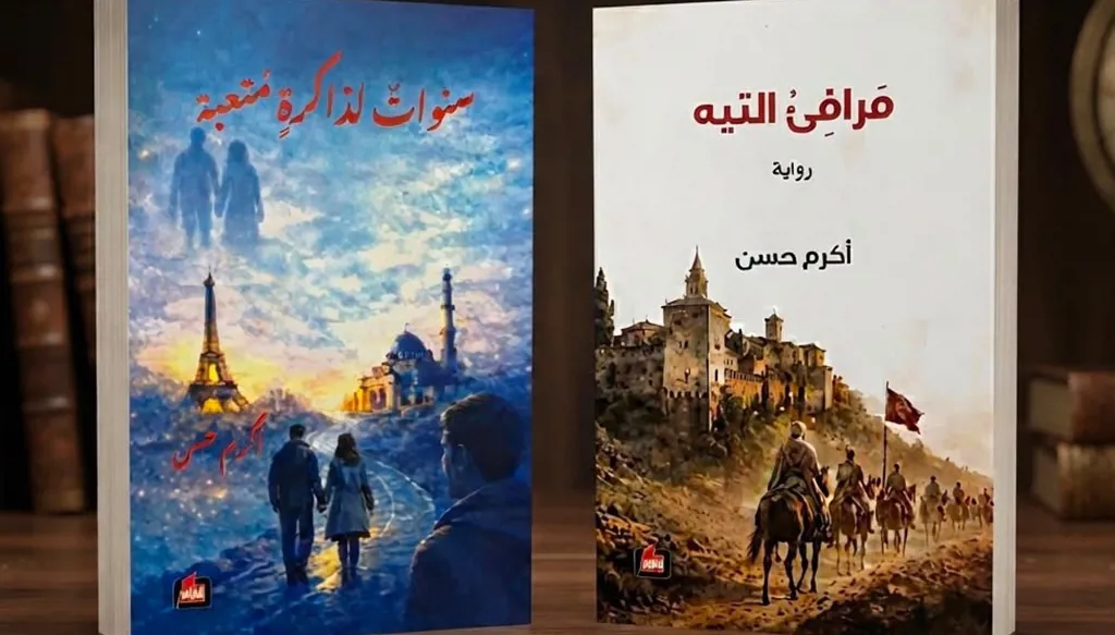 أكرم حسن يوقع روايتين في مكتبة بعقلين