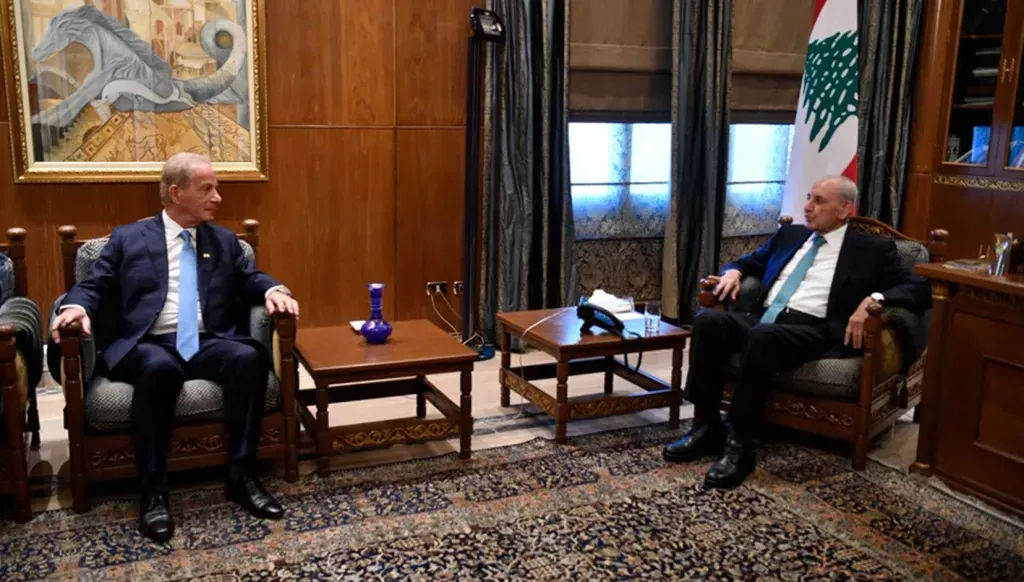 Rencontre entre Nabih Berri et Michel Issa (Hussam Shbaro).