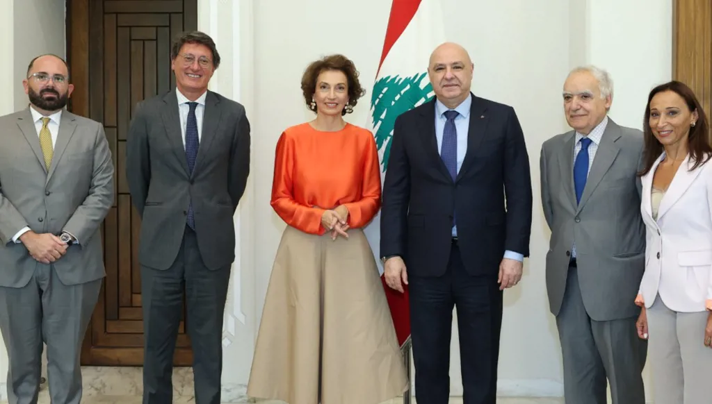 عون للمديرة العامة للأونيسكو: ملتزمون بالعمل مع المنظمة لحماية التراث الثقافي