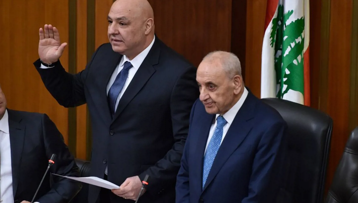 عون وبري (أرشيفية). 