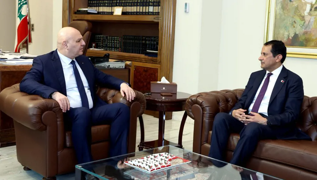 عون للسفير القطري: نتمنى أن تستعيد دول الخليج أمنها واستقرارها