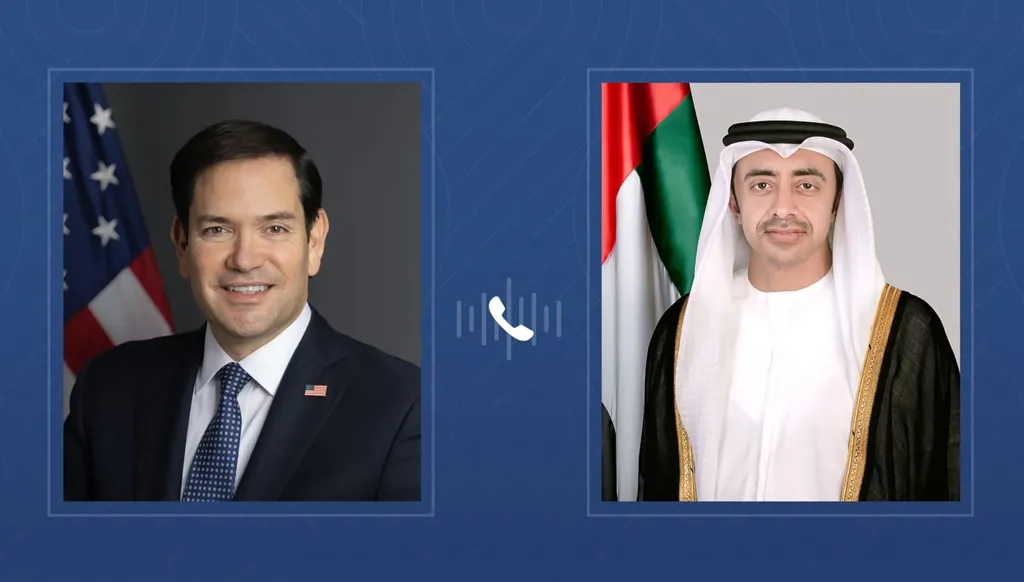 أزمة السودان وتفعيل "الرباعية" في اتّصال بين عبدالله بن زايد وروبيو
