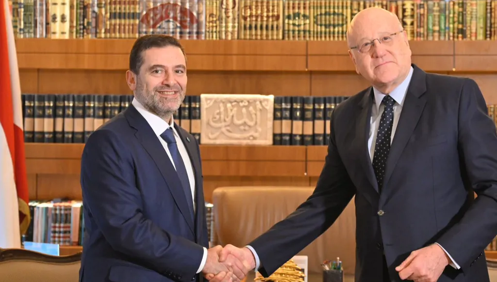 ميقاتي مستقبلاً الحريري: لتتلاقى القيادات اللبنانية على كل ما يساعد في حل الملفات (صور)