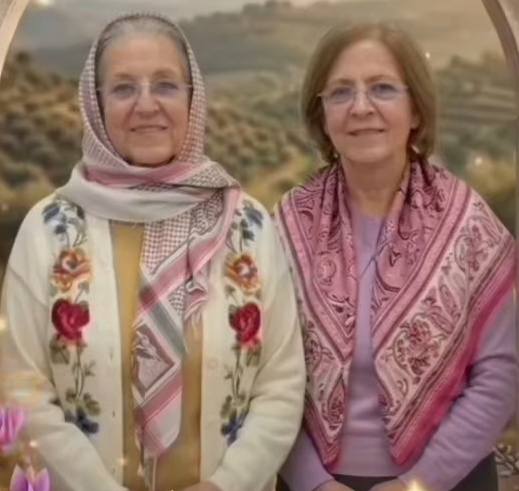 المفقودتان ندى وعايدة النجارة بعد مجزرة كيفون (الصورة من الموقع الاجتماعي)
