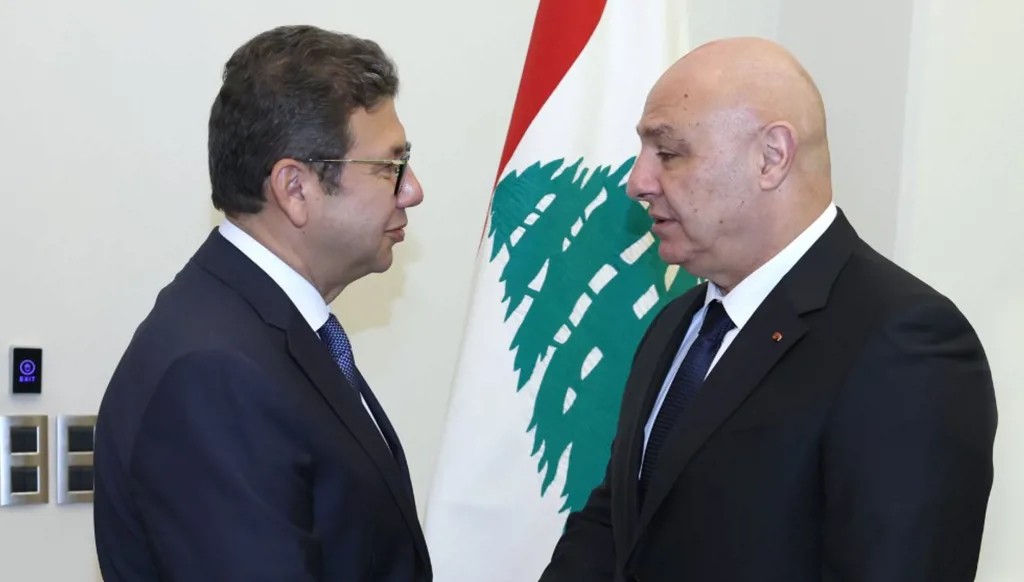 عون لرئيس المخابرات المصرية: نرحب بأي جهد للمساعدة في وقف الاعتداءات الإسرائيلية