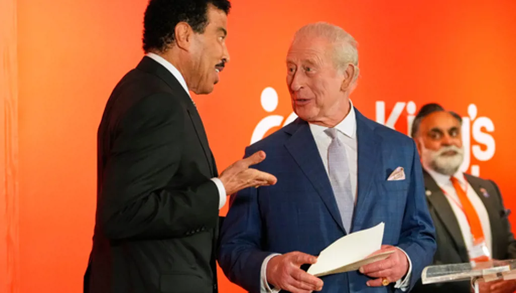 Lionel Richie speaks with Britain's King Charles III during a cultural reception Wednesday, April 29, 2026, in New York. (AP Photo/Yuki Iwamura, Pool)