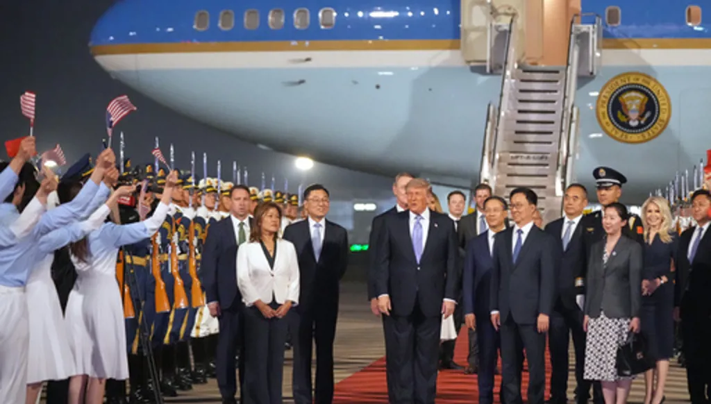 Trump arrives in China to meet with Xi in Beijing