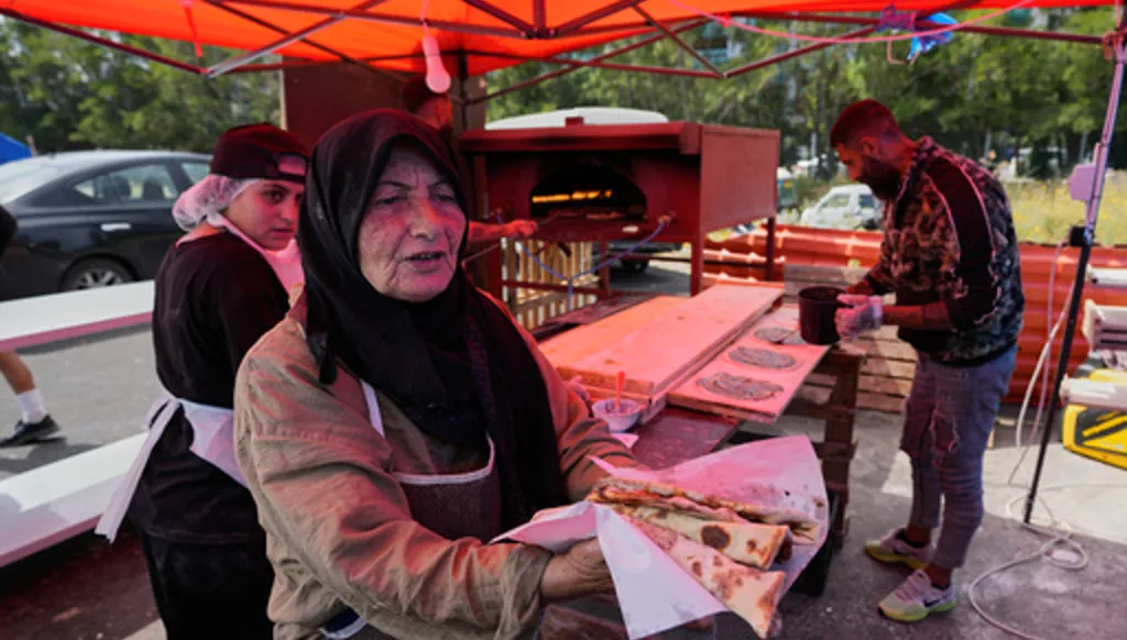 A displaced Lebanese grandmother feeds thousands of compatriots who fled war