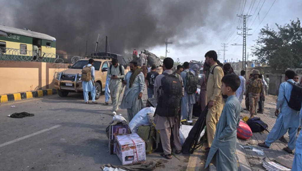 A powerful bomb has exploded near railway track in southwest Pakistan, killing at least 19 people
