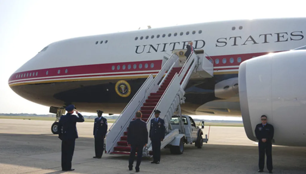 President Donald Trump boards Air Force One, Wednesday, July 1, 2026, at Joint Base Andrews, Md. (AP Photo/Julia Demaree Nikhinson)