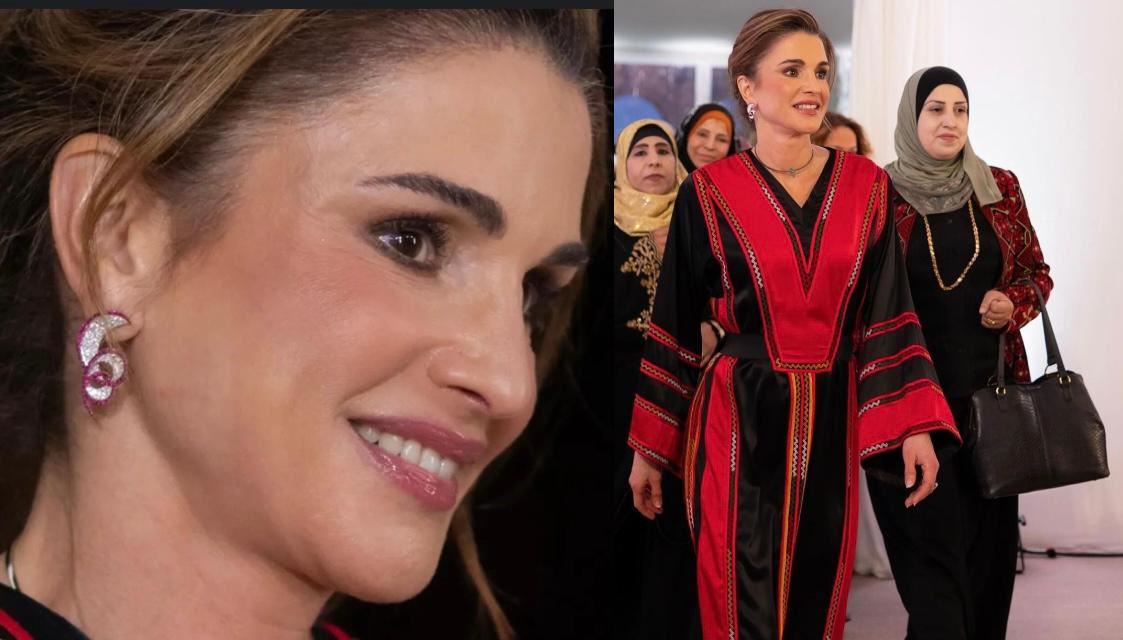 الملكة رانيا تختار عباءة تقليديّة في زيارتها لجرش (صور وفيديو)